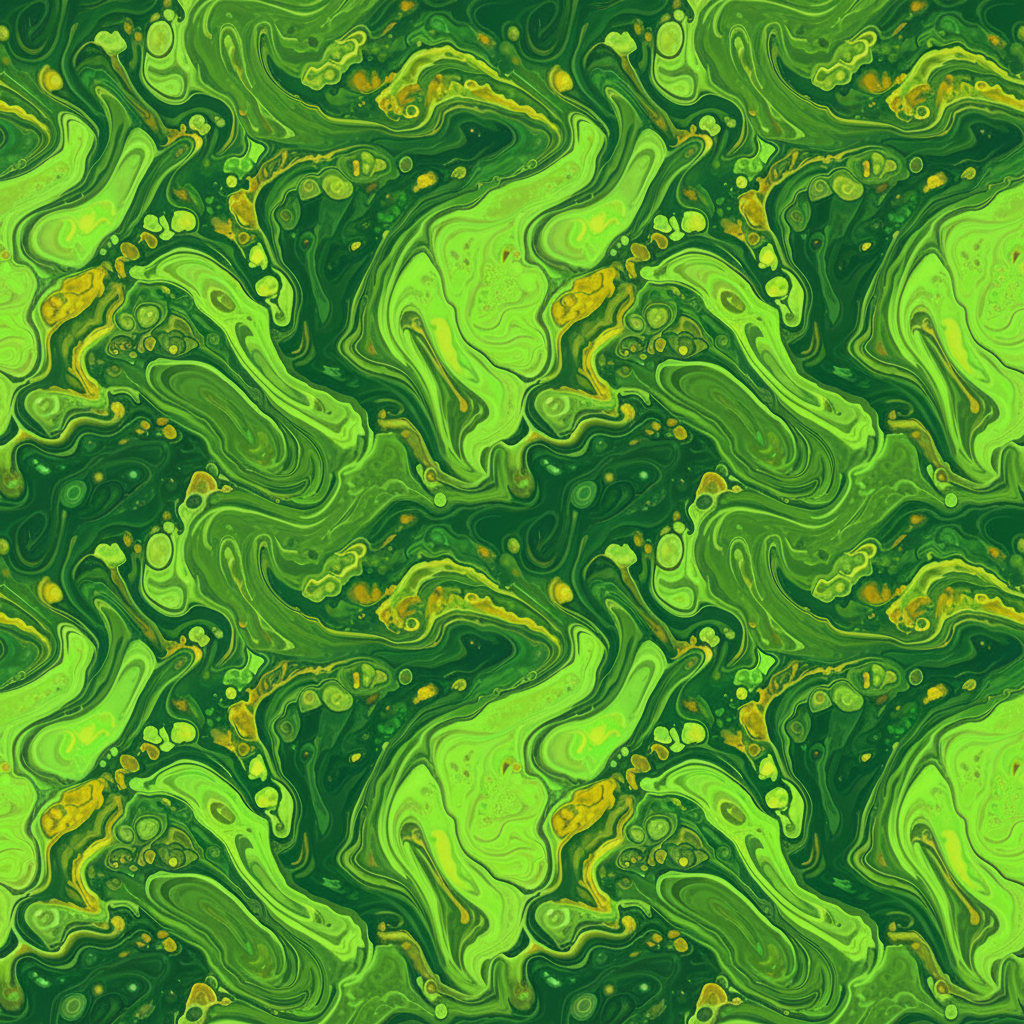 Acrylic pour green swirly background