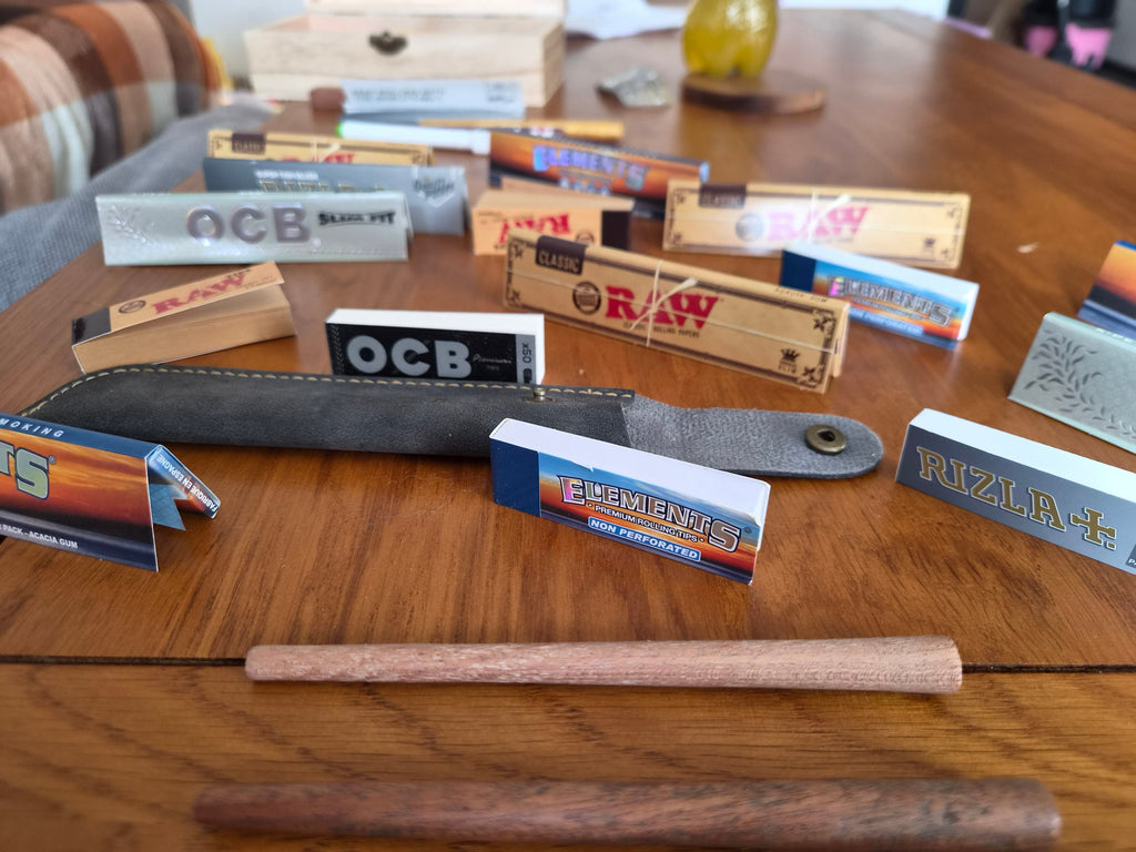 The Roller Set — Slim & Standard Hand-Carved Wooden Rollers in Leather Case - Rolling in Gigglez