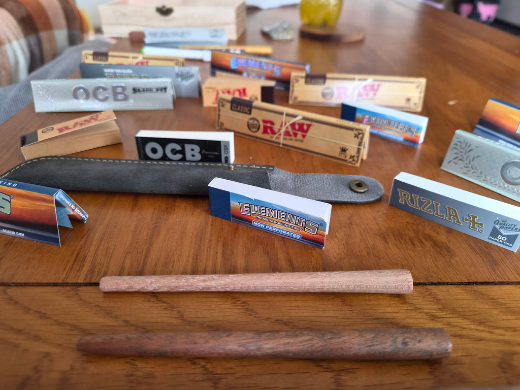 The Roller Set — Slim & Standard Hand-Carved Wooden Rollers in Leather Case - Rolling in Gigglez