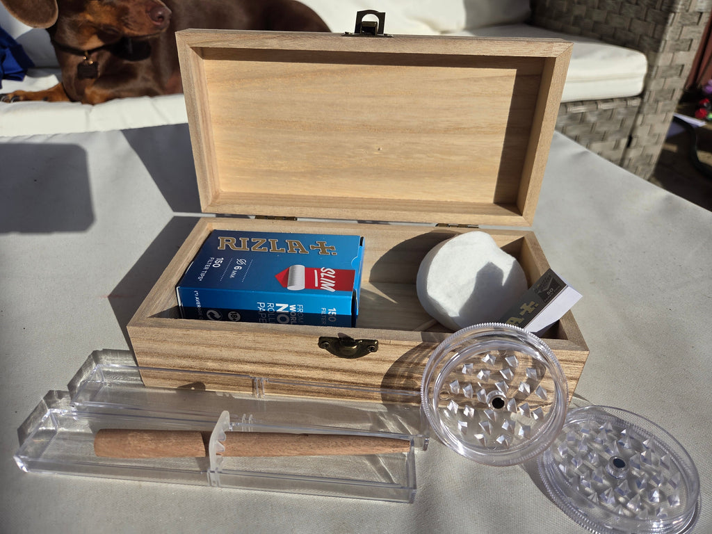Travel Rolling Kit — Everything You Need, Ready to Go including the hand - carved Roller - Rolling in gigglez