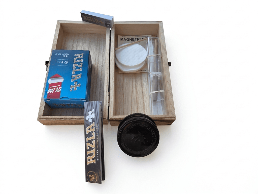 Travel Rolling Kit — Everything You Need, Ready to Go including the hand - carved Roller - Rolling in gigglez