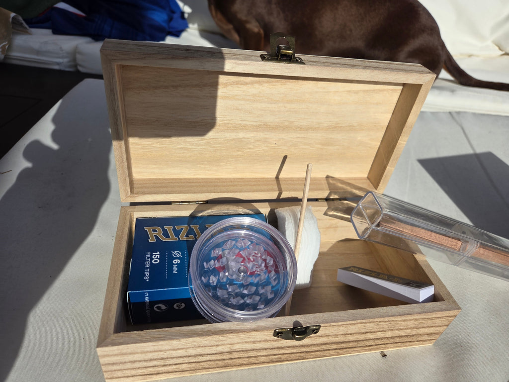 Travel Rolling Kit — Everything You Need, Ready to Go including the hand - carved Roller - Rolling in gigglez